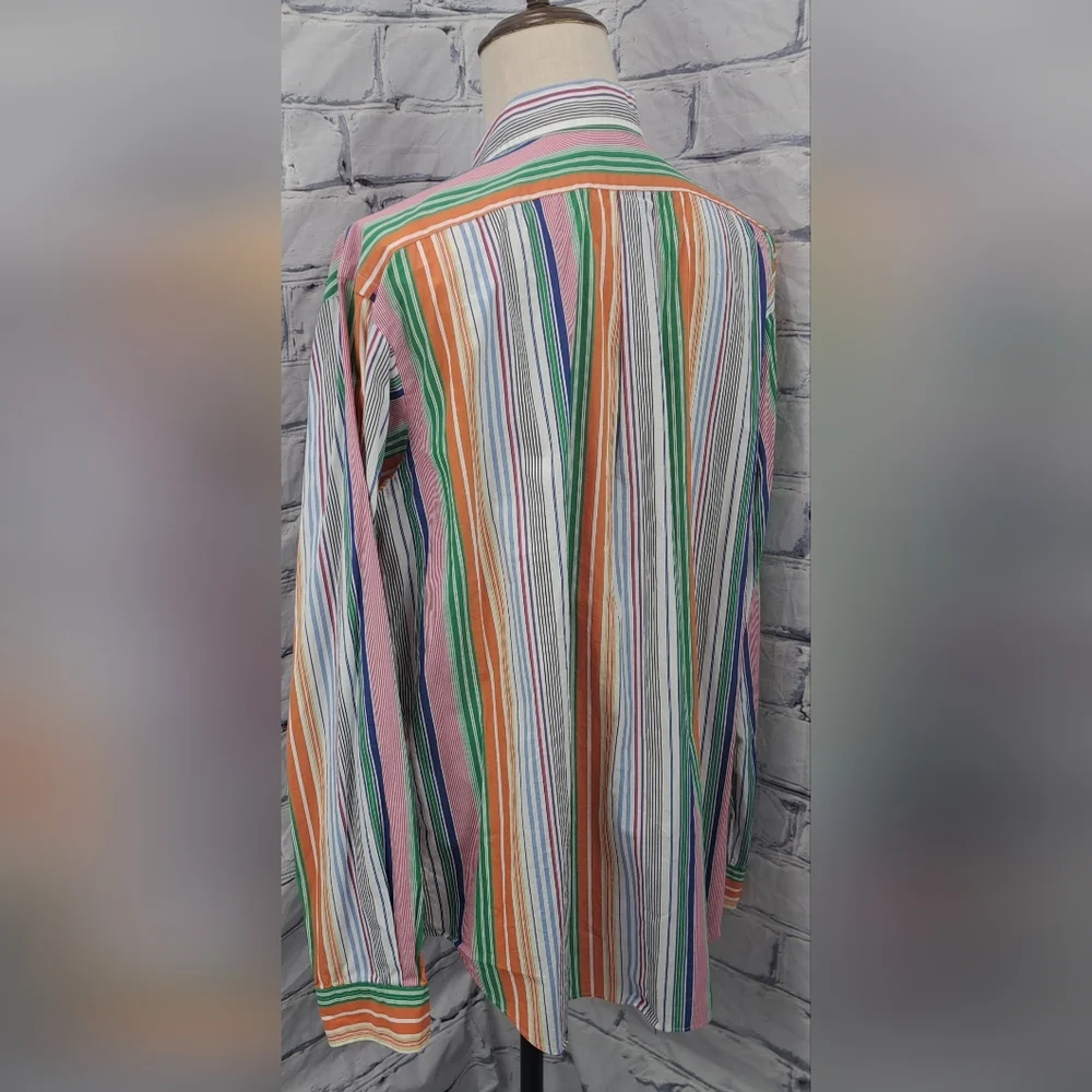 Ralph Lauren Men's Classic Fit Button Down Shirt Colorful Striped Size 2XL XXL - Picture 6 of 12